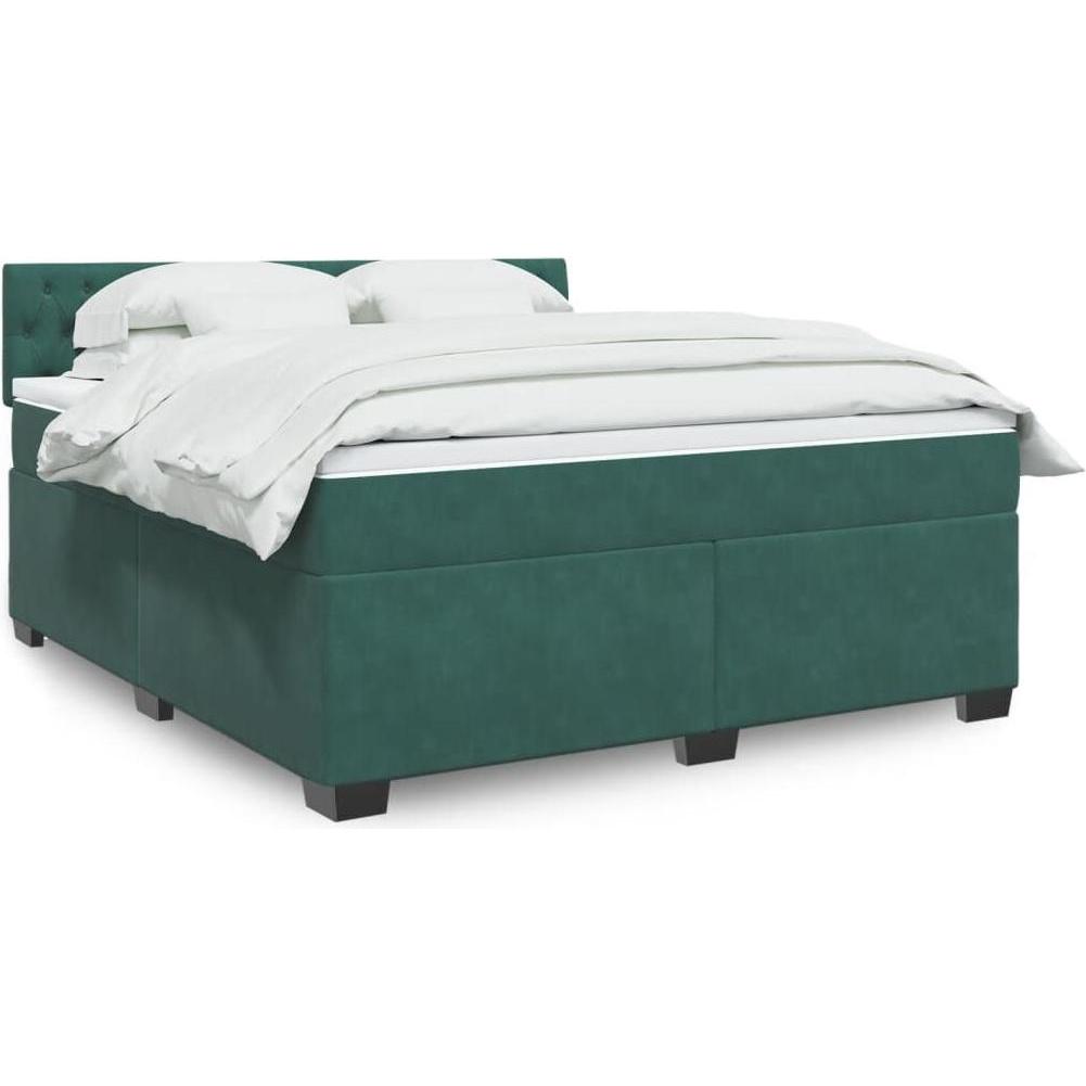 VidaXL, Bett, Bo x springbett mit Matratze 180 x 200 cm Samt (180 x 200 cm)