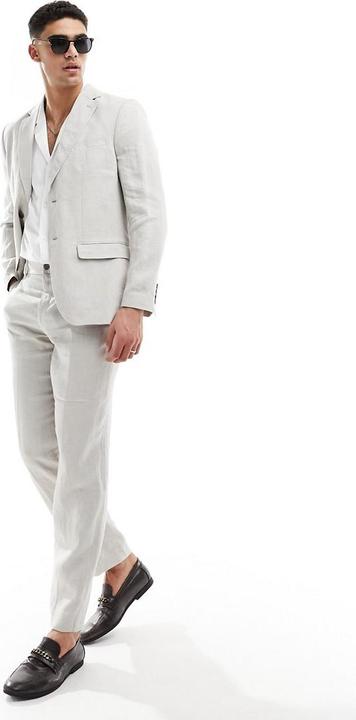 Actual product image Selected Regular fit linen blazer (54)