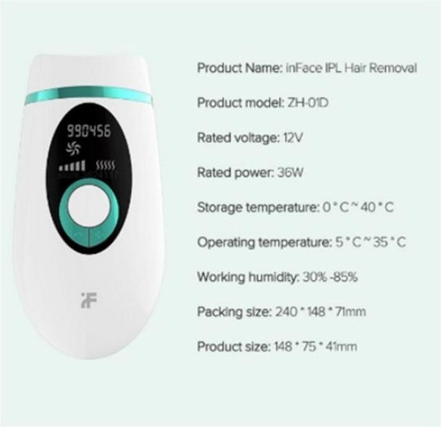 Actual product image InFace IPL Hair Removal