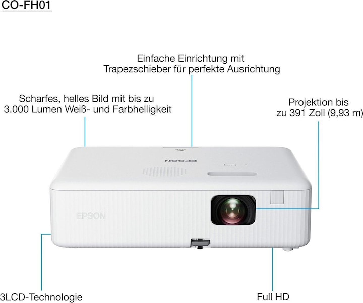 Actual product image Epson CO-FH01 (Full HD, 3000 lm, 1.19 - 1.61:1)