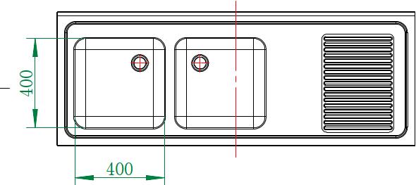 Actual product image Gastro Hero Sink unit Basic with basin left
