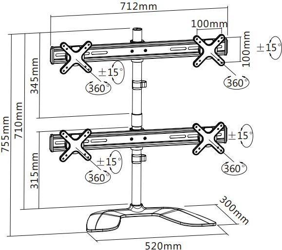 Produktbild Reflecta PLANO DeskStand 23-1010 Q (Tisch, 23", 8 kg)