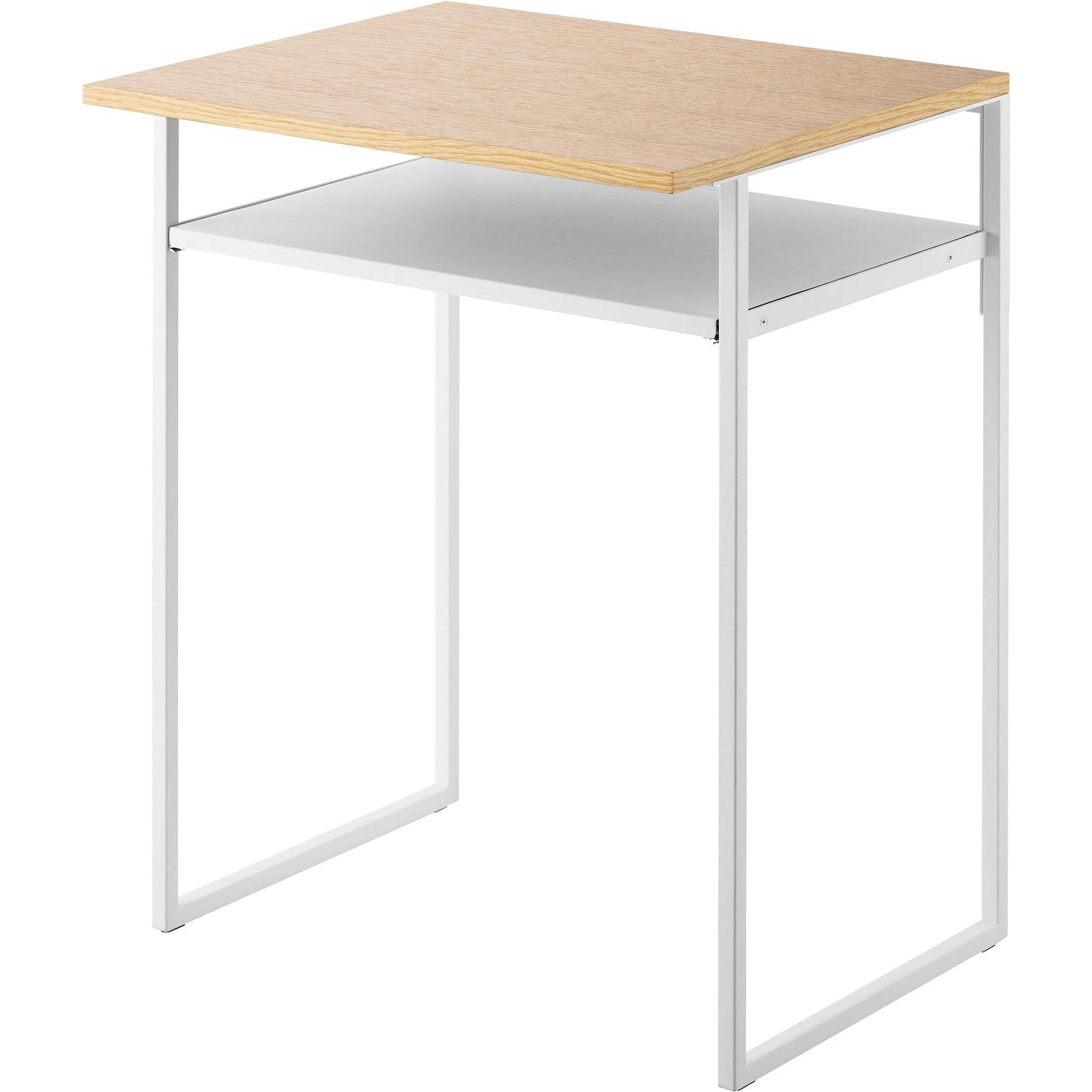 Yamazaki Bianco Tavolino Da Salotto, Tavolo Con Ripiano In Legno E Piano Allungabile Tower