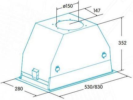 Produktbild ECG-5831 GWH (Flachschirmhaube)