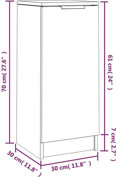 Produktbild vidaXL Sideboard (30 x 30 x 70 cm)