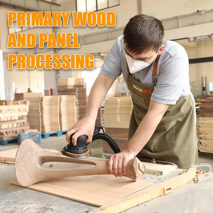 Actual product image Maxxt Brushless Random Orbital Sander with Electronic Brake, Dual Pads, 6 Speeds (Eccentric grinder, 350 W)