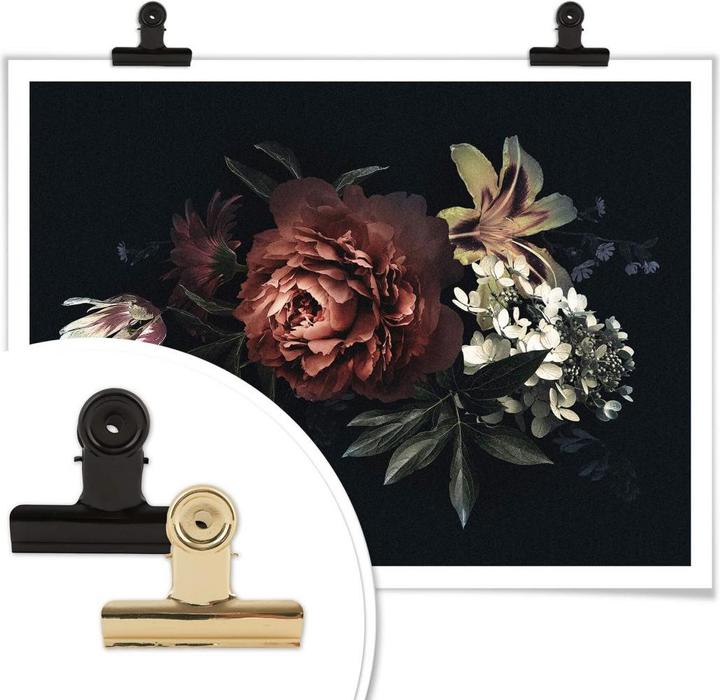 Image du produit Trenddeko Bouquet de fleurs rouge (100 x 80 cm)