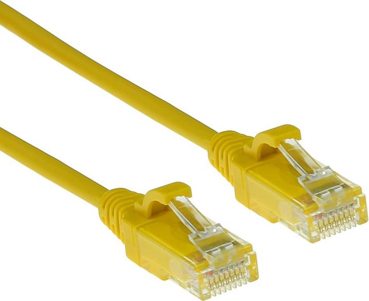 Produktbild Yellow 0.5 meter LSZH U/UTP CAT6 datacenter slimline patch cable snagless with RJ45 connectors (U/UTP, CAT6, 0.50 m)