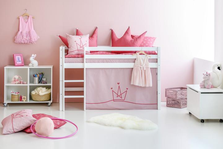 Immagine prodotto Hoppekids Tenda PRINCESS per culla a mezza altezza (superficie di appoggio 70x160 cm) in MAUVE PALE