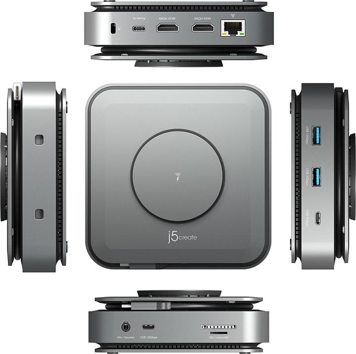 Produktbild j5Create JCD3199-N Dual-4K-HDMI™-USB-C®-Dock, Kabelgebunden, USB 3.2 Gen 2 (3.1 Gen 2) Type-C, 2.0/2 (USB-C, 1 Port)