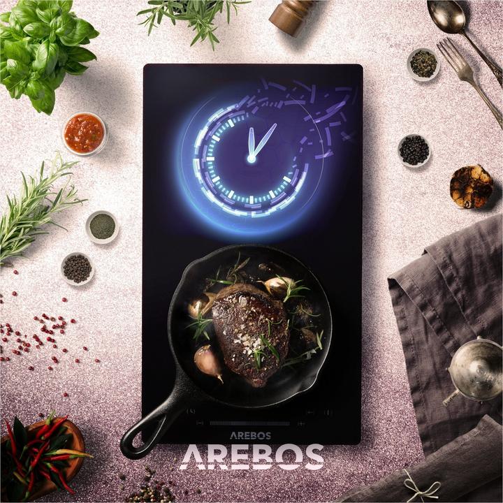 Produktbild Arebos Glaskeramikkochfeld (26 cm, Glaskeramik Kochfeld)