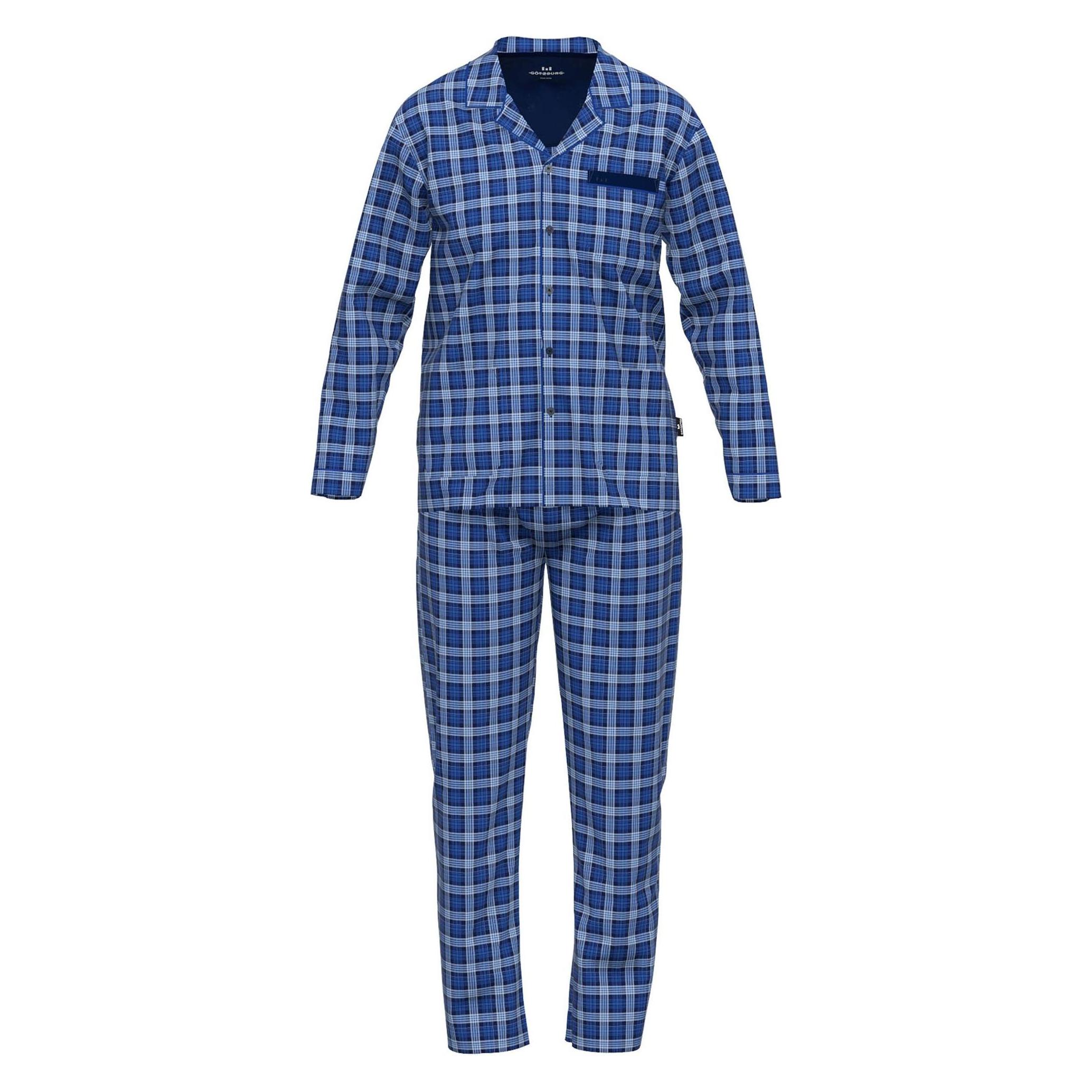 Götzburg, Herren, Pyjamas, Pyjama Casual Bequem Sitzend, Mehrfarbig, Blau, (54, Xl)