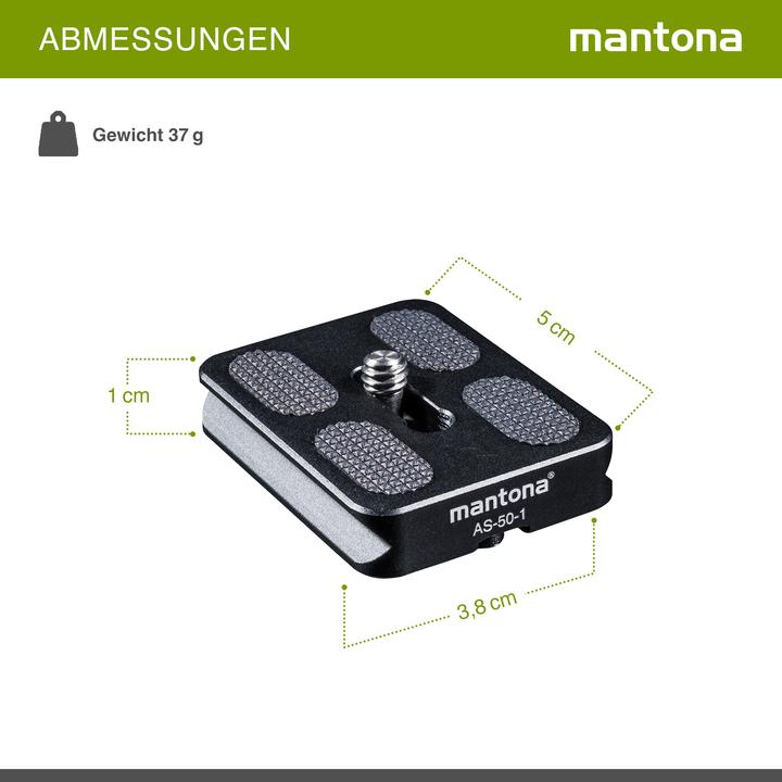 Actual product image mantona AS-50-1 (Tripod quick-release plate)