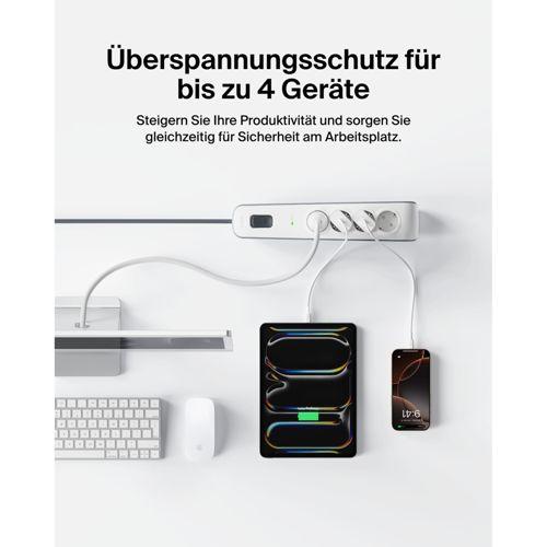 Actual product image Belkin Steckdosenleiste 4-fach 2 Meter Netzkabel BSV400vf2M-V2 (4x, CEE 7/3, 2 m)