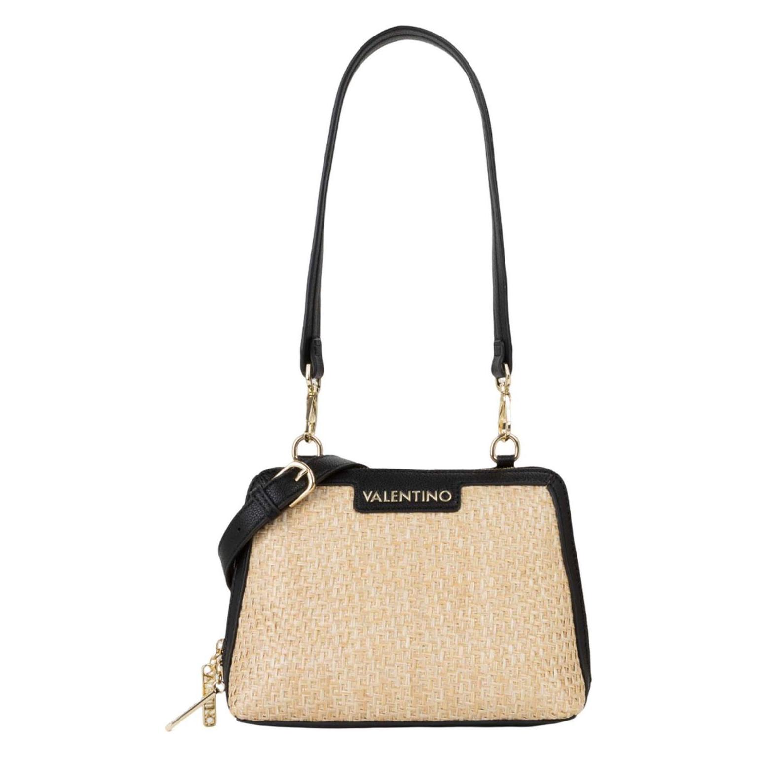 Valentino, Damen, Handtasche, Demetra Crossbody Bag, Schwarz, Beige