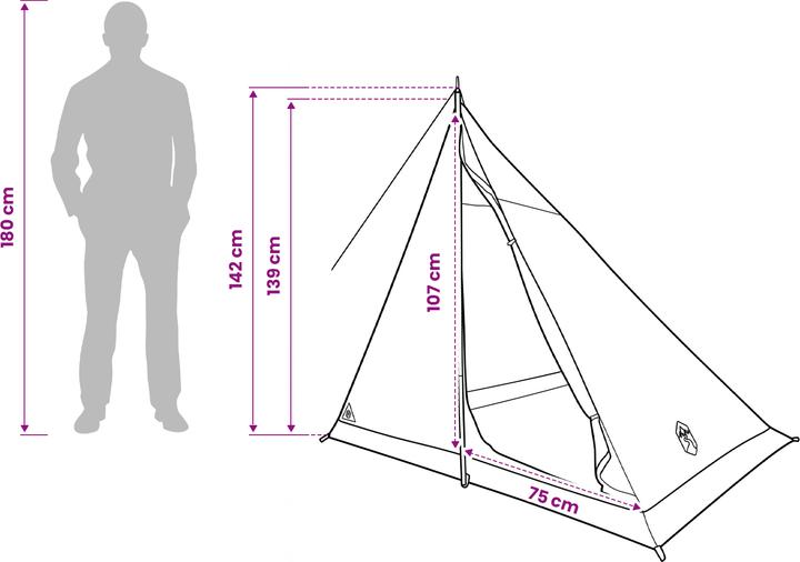 Immagine prodotto vidaXL Campingzelt (1.65 kg, 2 persone)