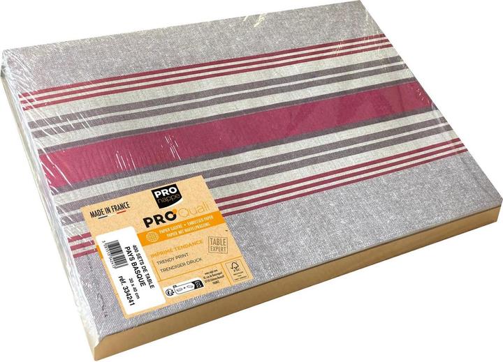 Image du produit PROnappe 400 sets de table Pays basque multicolore 30,0 x 40,0 cm (4 pcs, 40 x 30 cm)