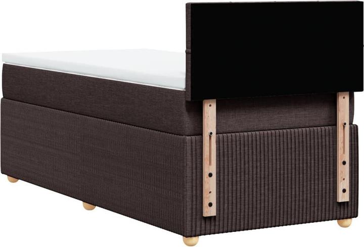 Produktbild VidaXL Boxspringbett Polsterbett Bett mit Matratze Dunkelbraun 80x200cm Stoff (80 x 200 cm)