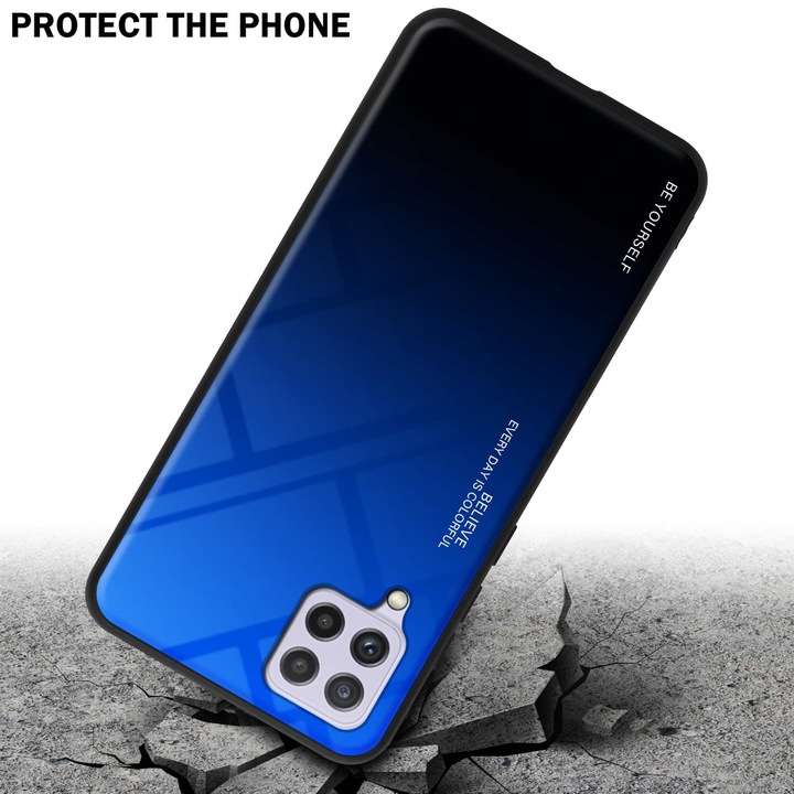 Productafbeelding Cadorabo TPU 2 Kleuren Glazen Hoesje (Samsung Galaxy M22, Samsung Galaxy A22, Samsung Galaxy A32)
