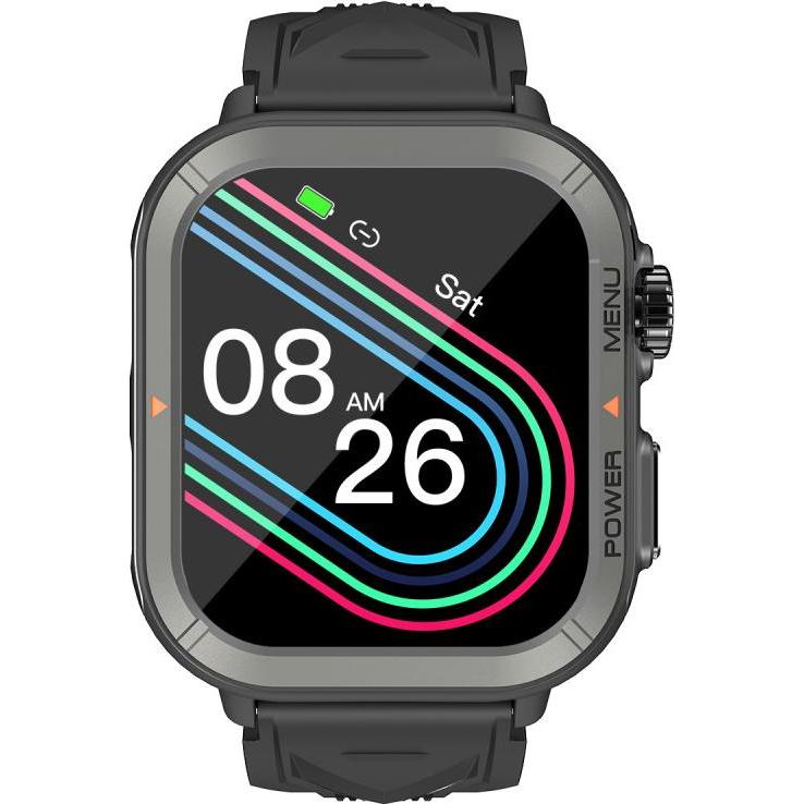 Blackview W30 (Connected Watch - 1.91" - Integriertes Mikrofon) Schwarz, Smartwatch