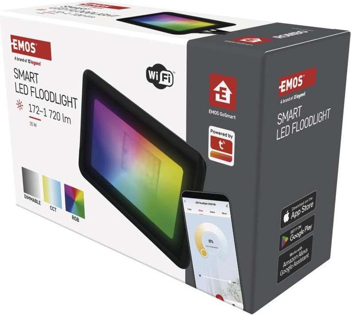Produktbild Emos GOSMART LED Strahler 20W, 1720lm, RGB+CCT,IP65 (1720 lm)