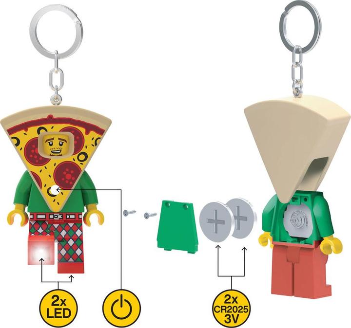 Actual product image Euromic LEGO - Keychain w/LED - Pizza (4006036-LGL-KE176H)