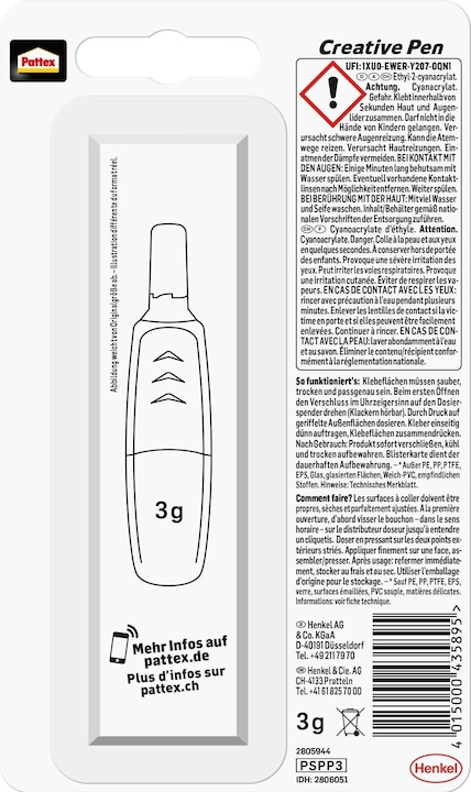 Actual product image Pattex Perfect Pen (3 g, 3.10 ml)