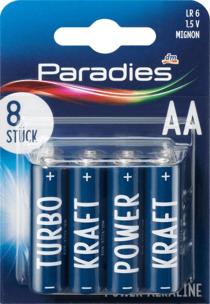 Actual product image Paradies Batteries Power Alkaline Mignon AA (8 pcs., AA)