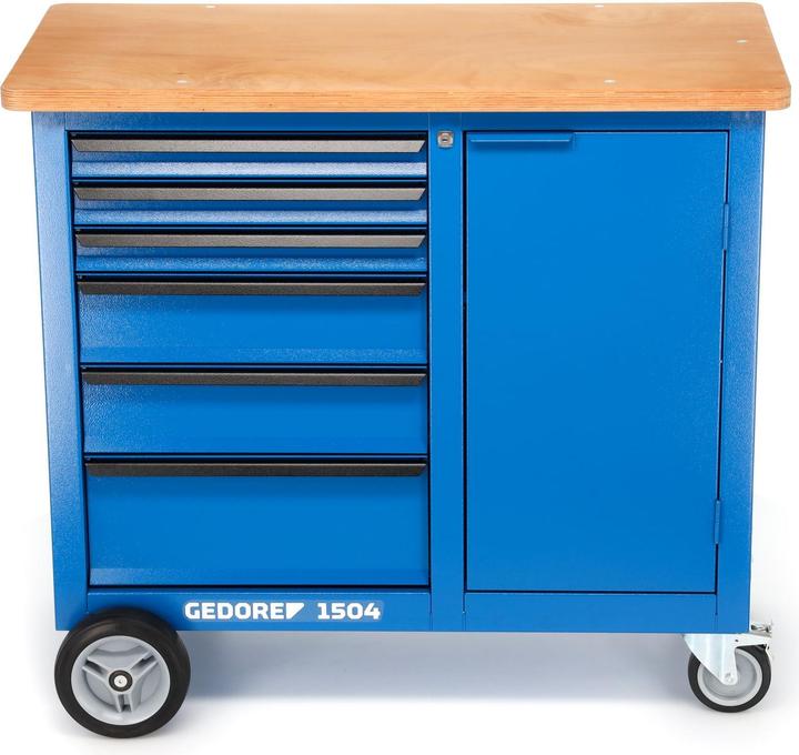 Gedore Rollwerkbank mit 6 Schubladen (62.50 cm, 0.11 cm)