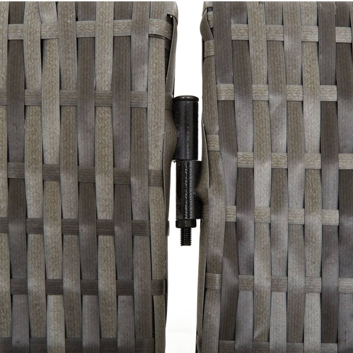 Actual product image VidaXL Screen 5-piece grey poly rattan,Colour: Grey,Material: Poly