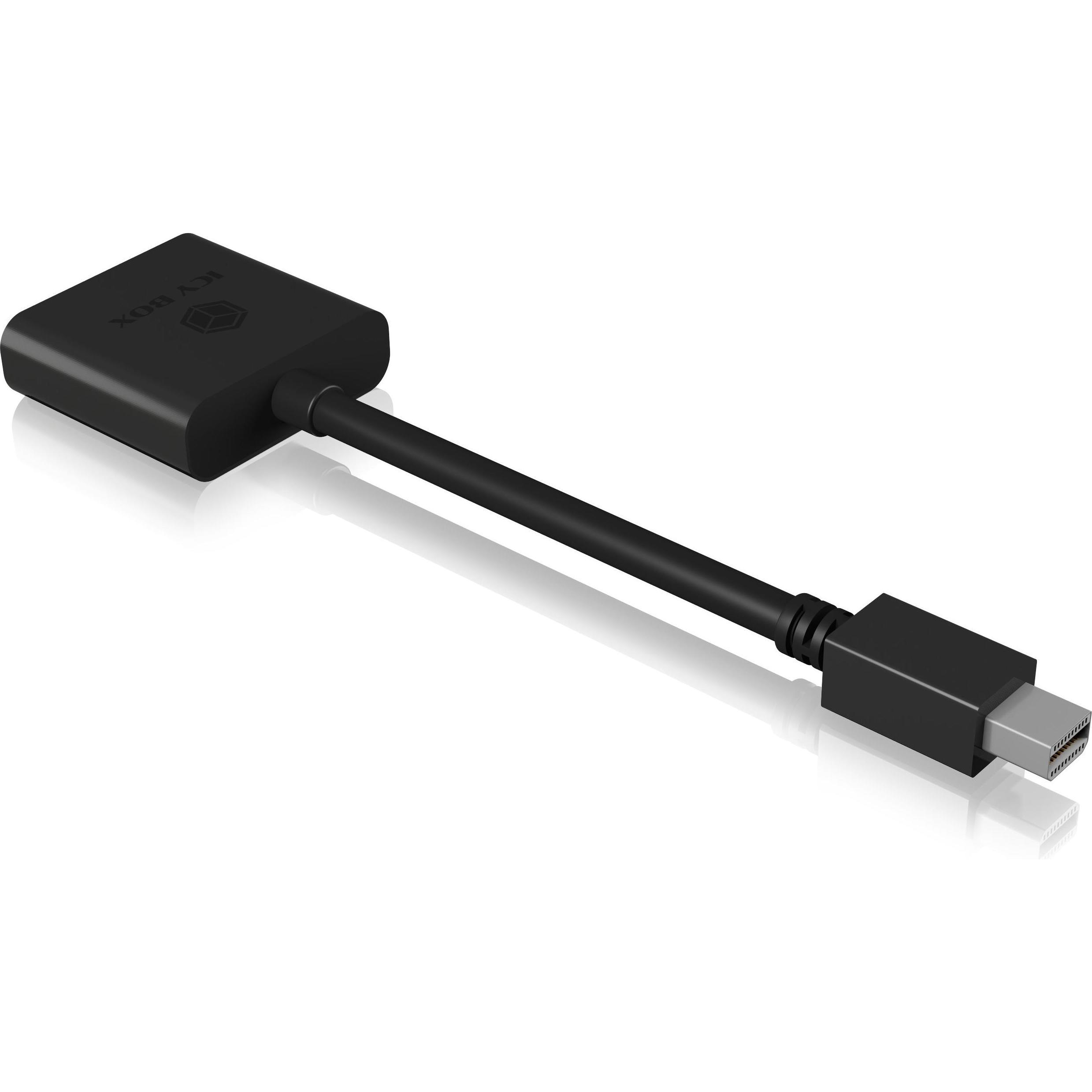 Thumbnail - RaidSonic Mini DP™ 1.1 zu HDMI (1.3) Adapter 1920x1200@60 Hz (Mini DP, 4.30 cm), Data + Video Adapter, Schwarz