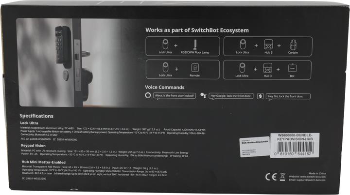 Actual product image SwitchBot Ultra Vision Bundle (Bluetooth, Electronic numerical code, Face recognition, Fingerprint, Key, Key card)