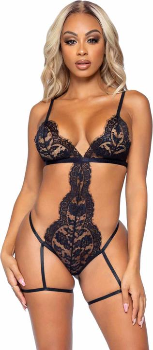 Image du produit Leg Avenue Set Body & Jacke All Romance Schwarz (M)