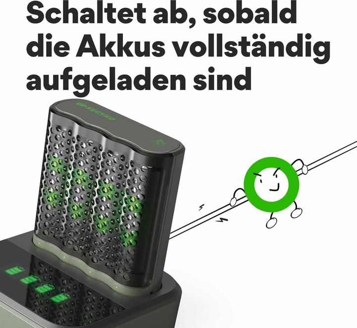 Actual product image GP Batteries Battery Recharger (5 pcs., AA, AAA, Battery + charger)