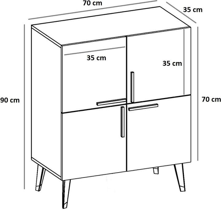 Produktbild Kalune Design Katharina (70 x 35 x 90 cm)