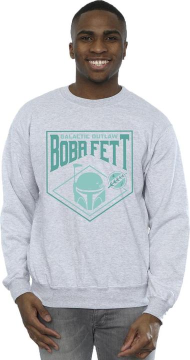 Actual product image Star Wars Mens The Book Of Boba Fett Galactic Helm Chest Sweatshirt (3XL)