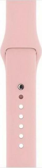 Actual product image pasek Silicon Apple Watch 42/44/ 45 mm różowy/pink (Stainless steel)