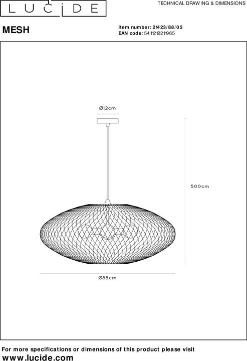 Actual product image Lucide Mesh (E27)