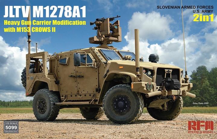 Actual product image Rye Field Model JLTV M1278A1 Heavy Gun Carrier Modification with M153 CROWS II 2 in 1 Slovenian Armed Forces U.S. Ar