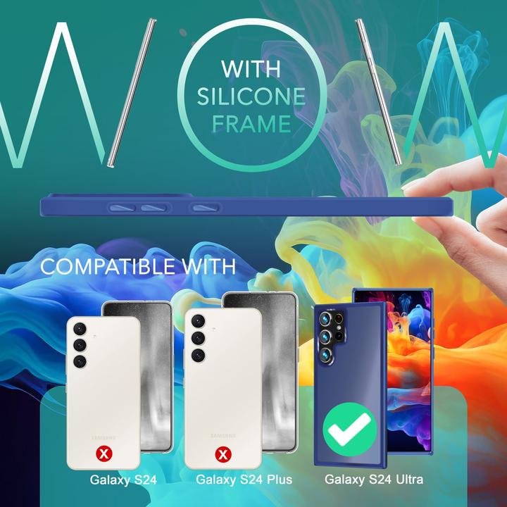 Actual product image Nalia Semi-transparent hybrid cover with protective frame (Samsung Galaxy S24 Ultra)