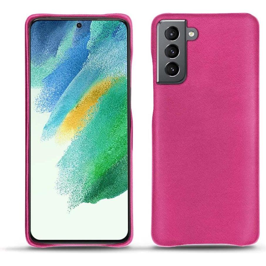Noreve Lederschutzhülle Samsung Galaxy S21 FE (Samsung Galaxy S21 FE), Smartphone Hülle, Rosa