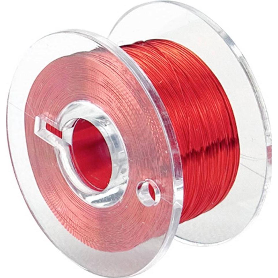 Donau, Kabelleitung, KUPFER LACKDRAHT 0,10 mm - 100 m - orange (100 m)