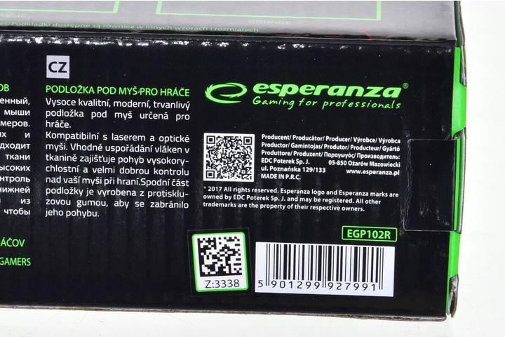 Immagine prodotto Esperanza EGP102R Mouse Pad da gioco