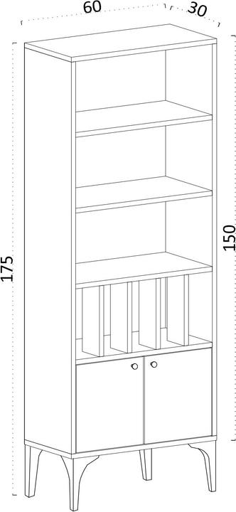 Produktbild Kalune Design Miles (60 x 30 x 175 cm)