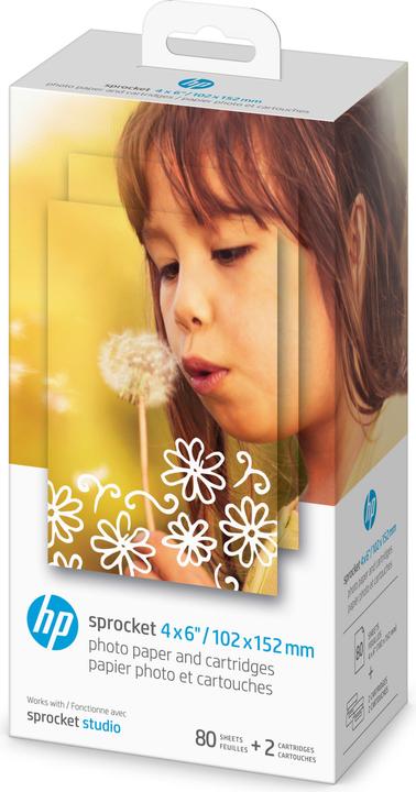 Produktbild HP Sprocket Studio Fotopapier (240 g/m², 10 x 15 cm, 80 x)