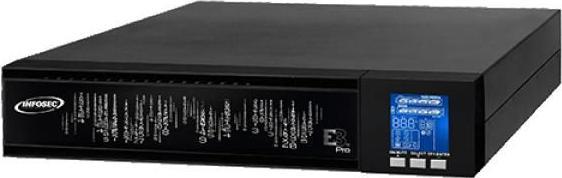 Infosec Onduleur E3 PRO RT 2000 VA (2 VA, 1800 W, Doppio convertitore online UPS)