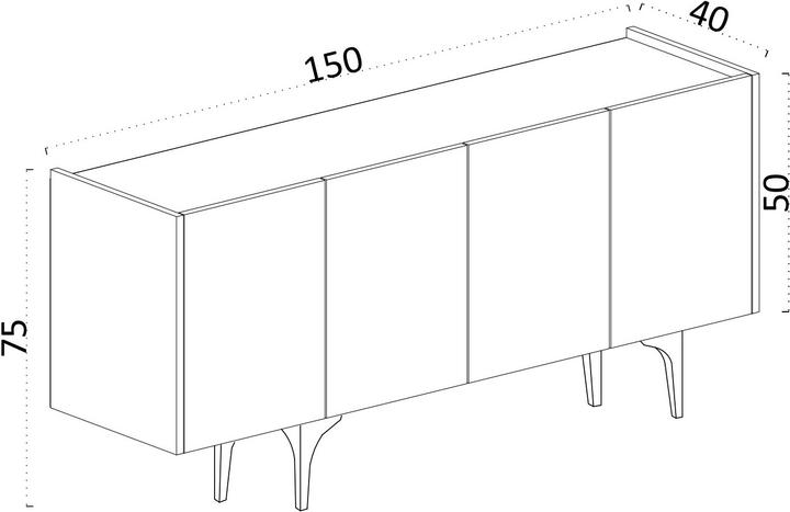 Image du produit Kalune Design Alena (150 x 40 x 75 cm)
