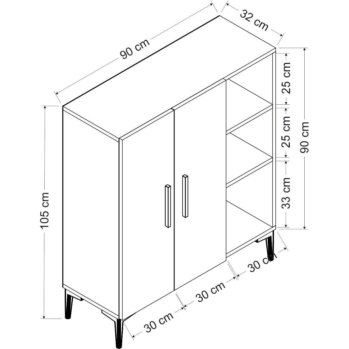 Thumbnail - Kalune Design, Kommode + Sideboard, Amelie (90 x 32 x 105 cm)