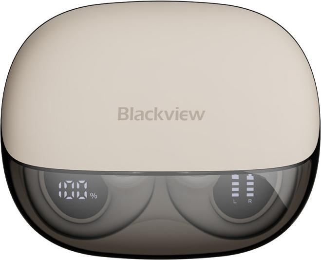 Produktbild Blackview Airbuds 300 (Bluetooth 6.0 - Reduction de Bruit - Étanche IPX5) Beige (ANC, Kabellos)