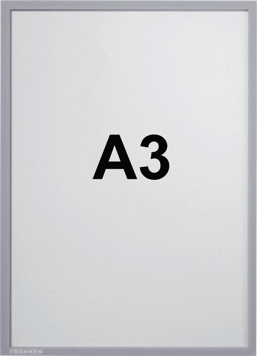 Produktbild Franken Magnet-Tasche FRAME IT X-tra!Line, DIN A3, grau Dokumentenhalter, transparent, magnetisch, Hartfolie (A3, 1 x)